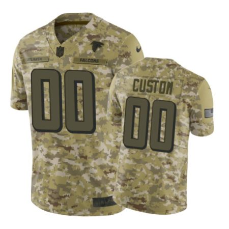 Atlanta Falcons #00 2018 Salute to Service Custom Jersey Camo -Nike Limited