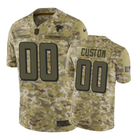 Atlanta Falcons #00 2018 Salute to Service Custom Jersey Camo -Nike Limited 1 falcons 00 custom 2018 salute to service jersey