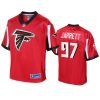 falcons grady jarrett pro line red icon jersey