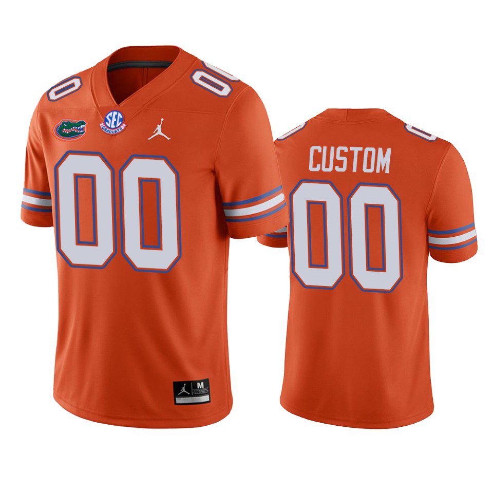 Florida Gators Custom Orange Alternate Game Jersey 1 florida gators custom orange alternate game jersey