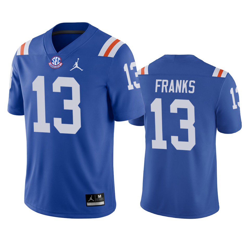 Florida Gators Feleipe Franks Royal Throwback Game Jersey 1 florida gators feleipe franks royal throwback game jersey