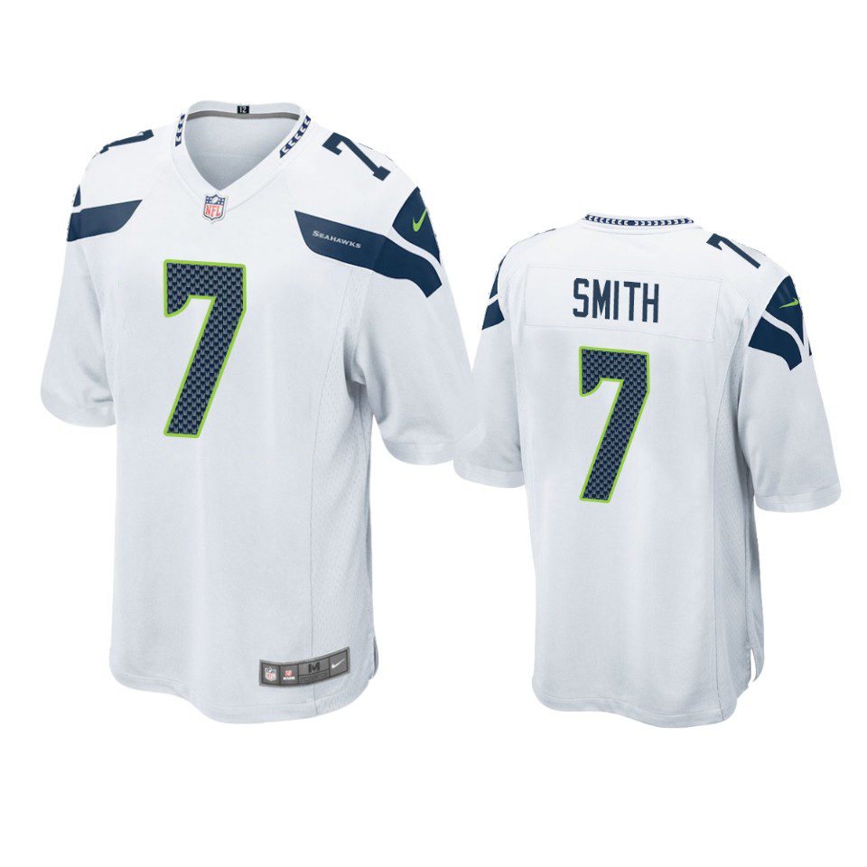 Seattle Seahawks Geno Smith White Game Jersey 1 geno smith seahawks white game jersey
