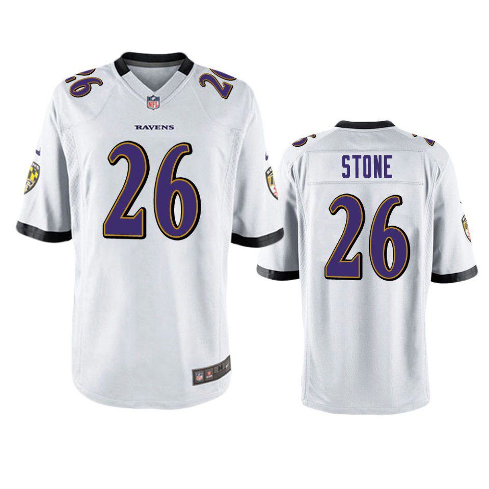 Baltimore Ravens Geno Stone White Game Jersey 1 geno stone ravens white game jersey 0a