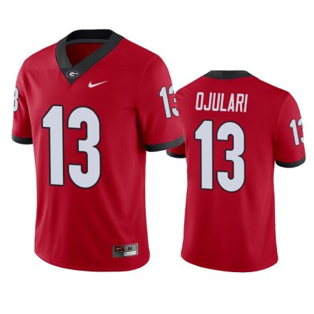 Georgia Bulldogs Azeez Ojulari Red Game College Football Jersey