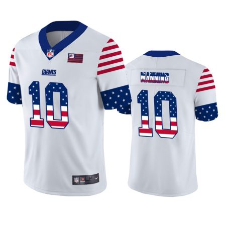 Eli Manning New York Giants White Independence Day Stars & Stripes Jersey