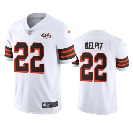 Cleveland Browns Grant Delpit White 1946 Collection Alternate Vapor Limited Jersey - Men's