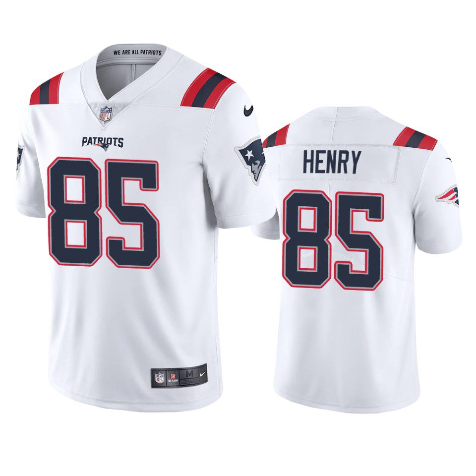 Hunter Henry New England Patriots White Vapor Limited Jersey 1 hunter henry patriots white vapor jersey