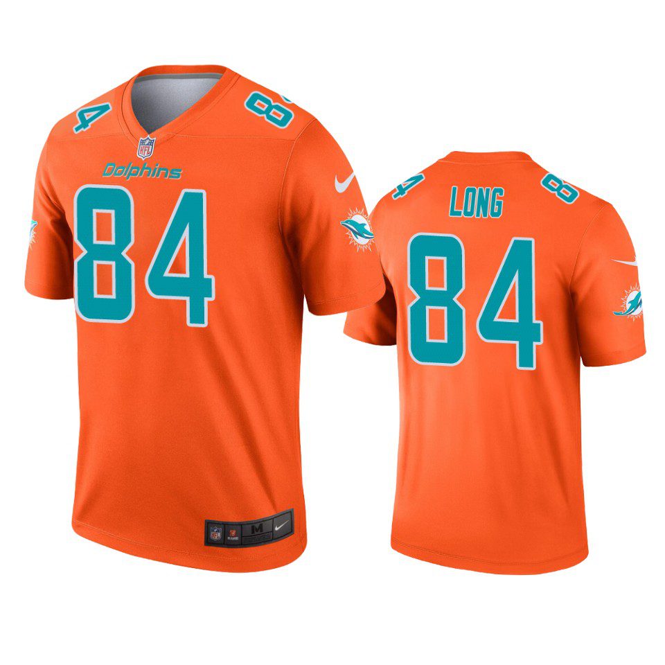 Miami Dolphins Hunter Long Orange Inverted Legend Jersey 1 hunter long dolphins orange inverted legend jersey