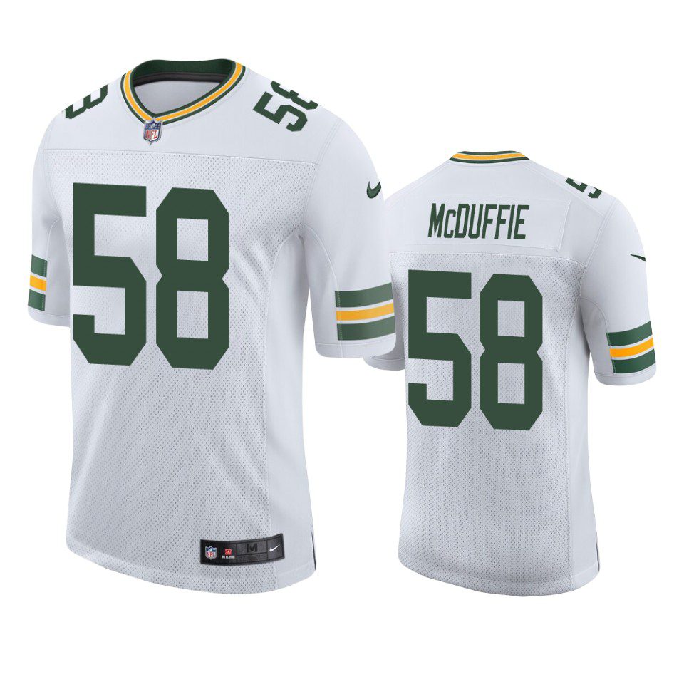 Isaiah McDuffie Green Bay Packers White Vapor Limited Jersey 1 isaiah mcduffie packers white vapor jersey