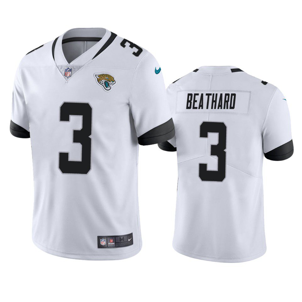 C.J. Beathard Jacksonville Jaguars White Vapor Limited Jersey 1 jaguars c.j. beathard white vapor jersey