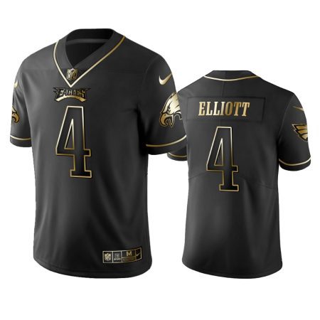 NFL 100 Jake Elliott Philadelphia Eagles Black Golden Edition Vapor Untouchable Limited Jersey - Men's