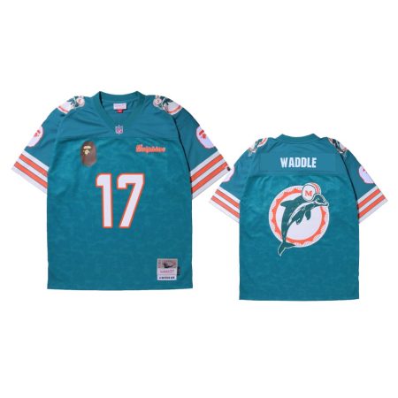 Miami Dolphins Jaylen Waddle Aqua BAPE x NFL Legacy Jersey