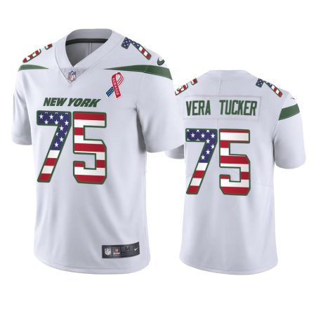New York Jets Alijah Vera-Tucker White 9-11 Commemorative Jersey - Men's