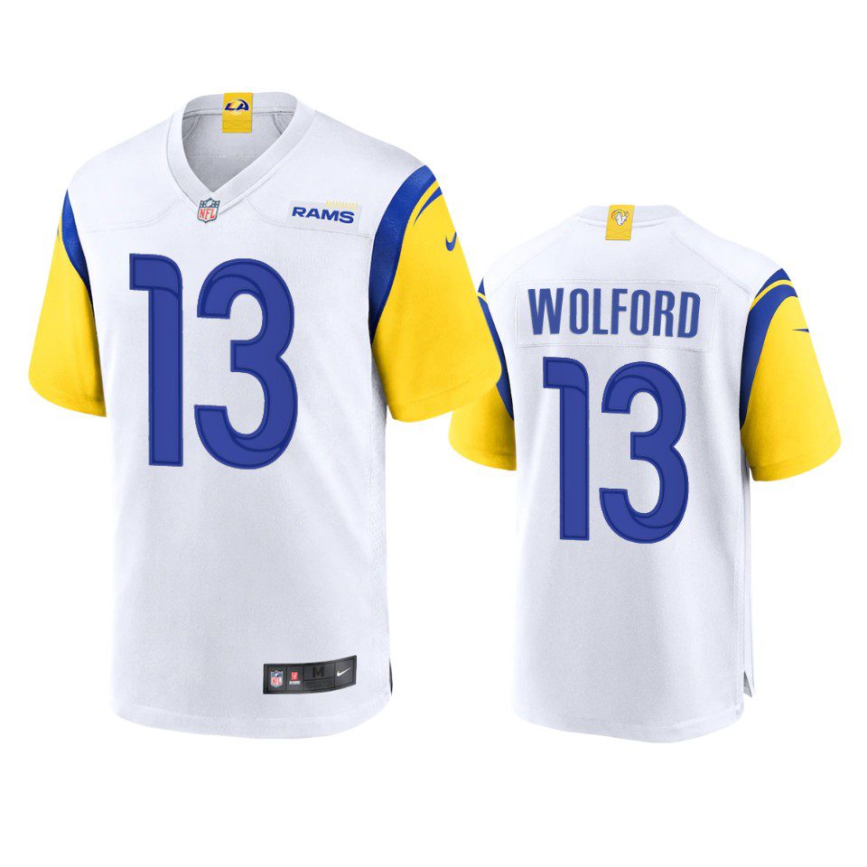 Los Angeles Rams John Wolford White Alternate Game Jersey 1 john wolford rams white alternate game jersey