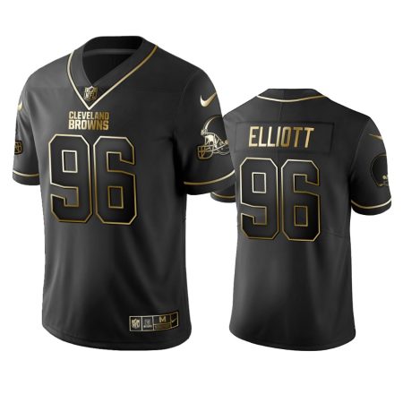 Browns Jordan Elliott Black Golden Edition Vapor Limited Jersey