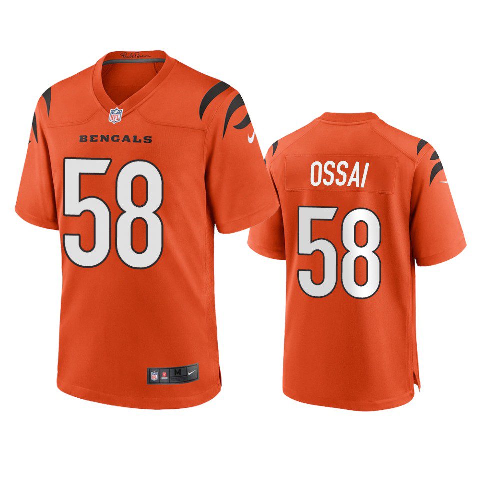 Cincinnati Bengals Joseph Ossai Orange Game Jersey 1 joseph ossai bengals orange game jersey