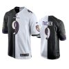 Baltimore Ravens Justin Tucker Black White Split Game Jersey 3 justin tucker ravens black white split game jersey