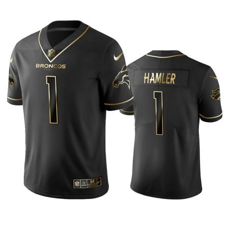 Broncos K.J. Hamler Black Golden Edition Vapor Limited Jersey