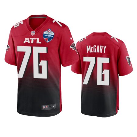 Atlanta Falcons Kaleb McGary Red 2021 NFL London Game Jersey