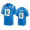 Los Angeles Chargers Keenan Allen Powder Blue Super Bowl LVI Patch Game Jersey 2 keenan allen chargers powder blue super bowl lvi patch game jersey