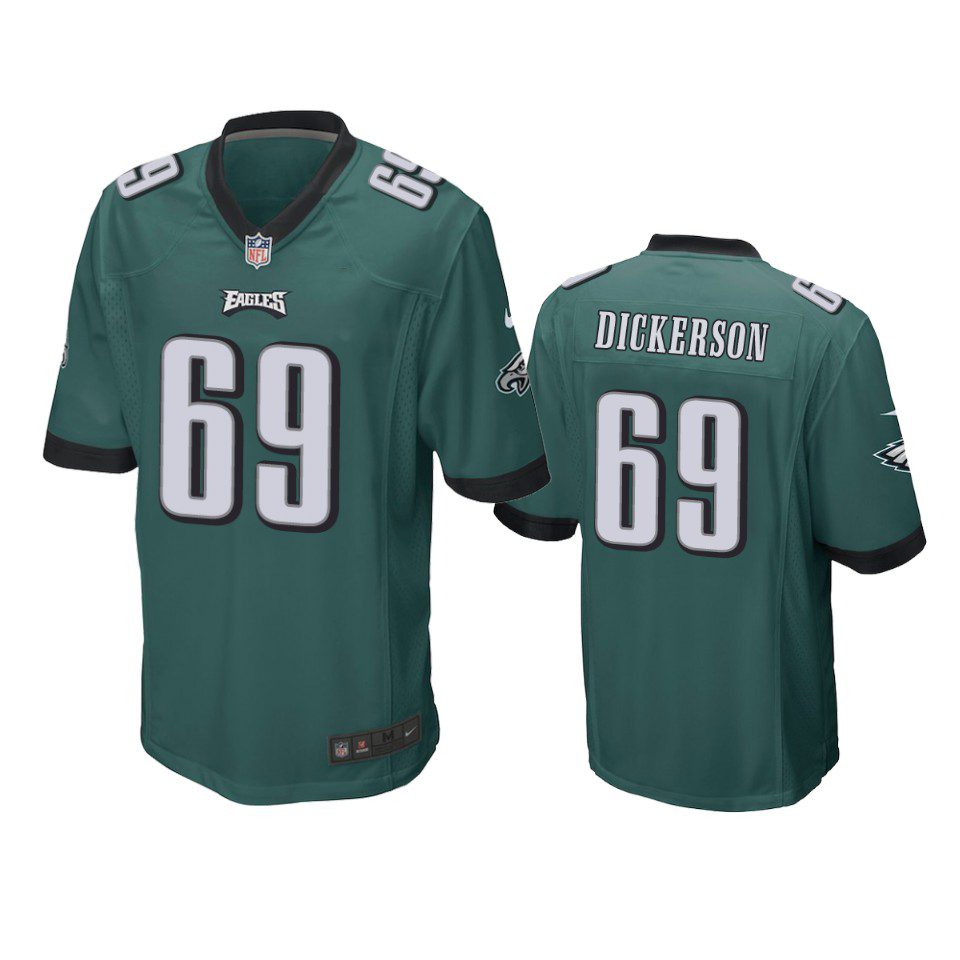 Philadelphia Eagles Landon Dickerson Green Game Jersey 1 landon dickerson eagles green game jersey 0a