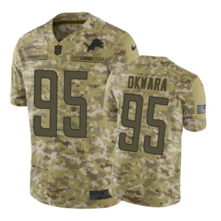 Detroit Lions #95 2018 Salute to Service Romeo Okwara Jersey Camo -Nike Limited