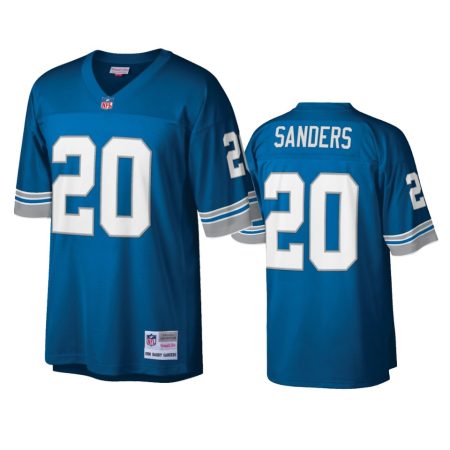 Barry Sanders Detroit Lions Mitchell & Ness Blue Vintage Replica Jersey