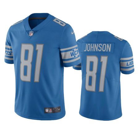 Calvin Johnson Detroit Lions Nike Blue Vapor Limited Throwback Jersey