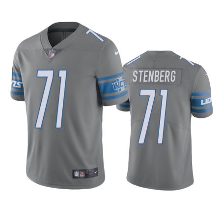 Color Rush Limited Detroit Lions Logan Stenberg Steel Jersey