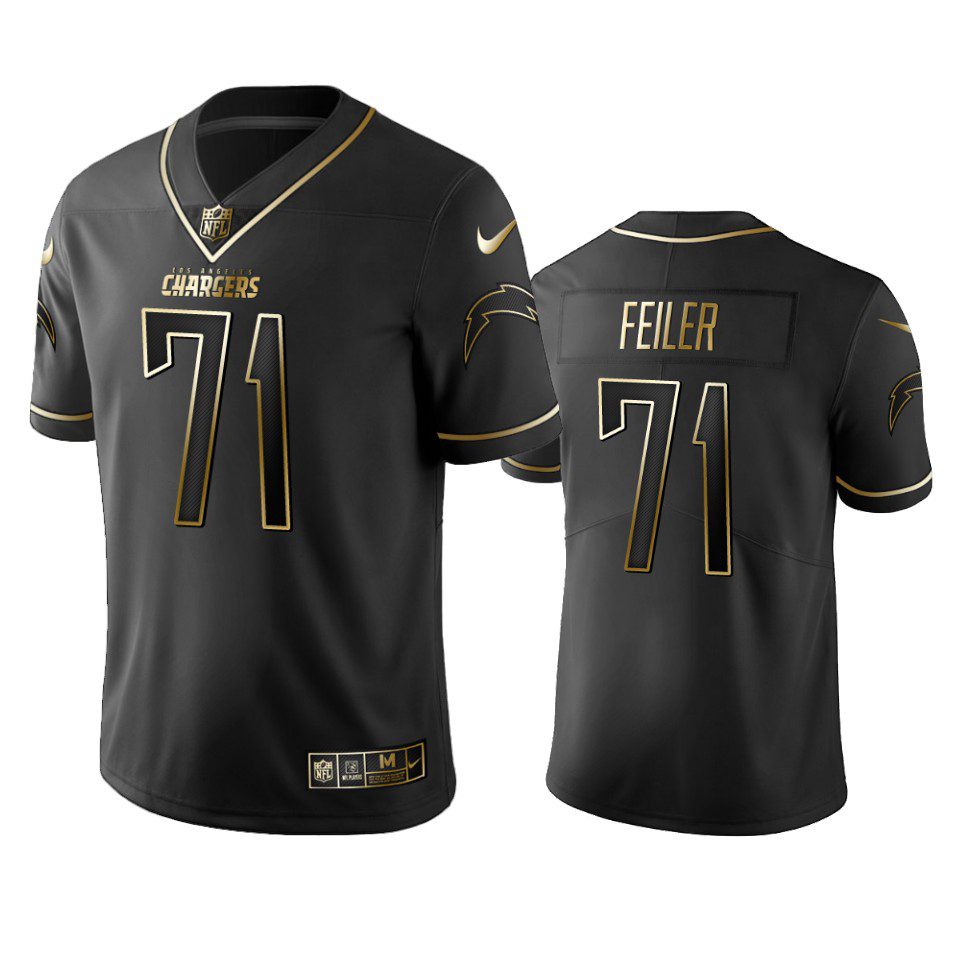 Chargers Matt Feiler Black Golden Edition Vapor Limited Jersey 1 matt feiler chargers black golden edition jersey