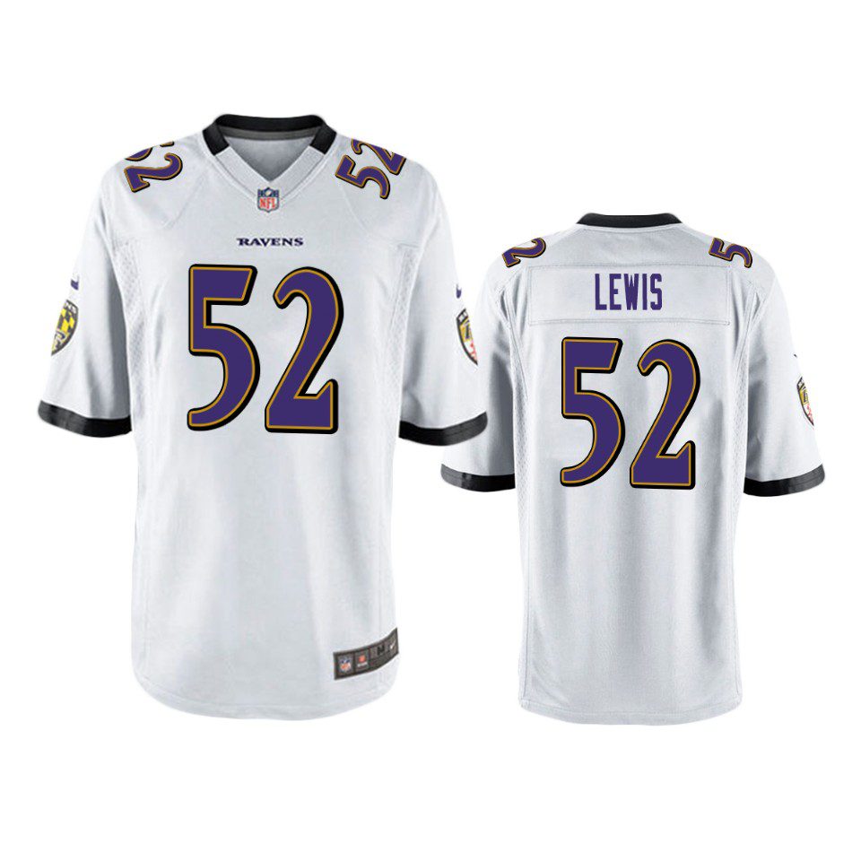 Baltimore Ravens Ray Lewis White Game Jersey 1 men ray lewis ravens white game jersey
