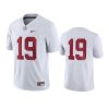 Alabama Crimson Tide #19 White Game Jersey 2 mens alabama crimson tide 19 nike white game jersey