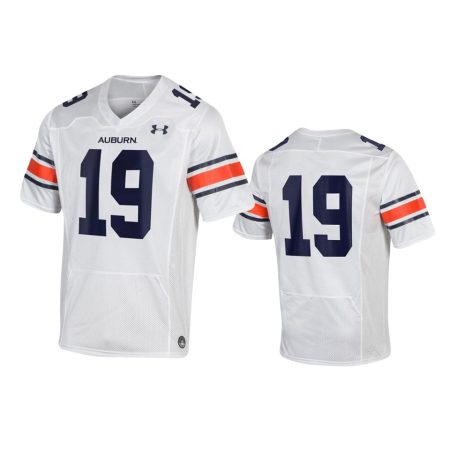 Auburn Tigers #19 White Replica Jersey