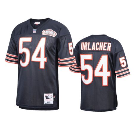 Chicago Bears Brian Urlacher Navy 2001 Authentic Throwback Jersey