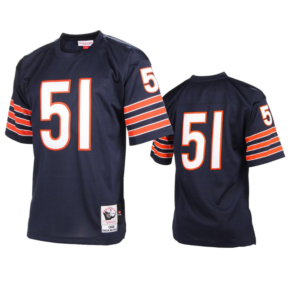 Chicago Bears Dick Butkus Navy Blue Authentic Throwback Jersey 1 mens bears dick butkus navy blue authentic throwback jersey