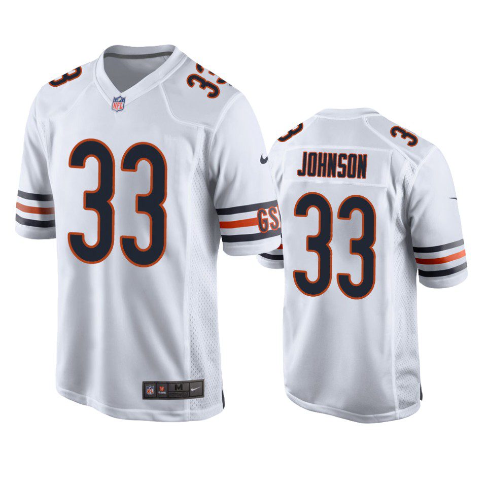 Chicago Bears Jaylon Johnson White Game Jersey 1 mens bears jaylon johnson white game jersey