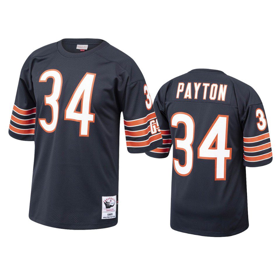 Chicago Bears Walter Payton Navy 1985 Authentic Throwback Jersey 1 mens bears walter payton navy 1985 authentic throwback jersey