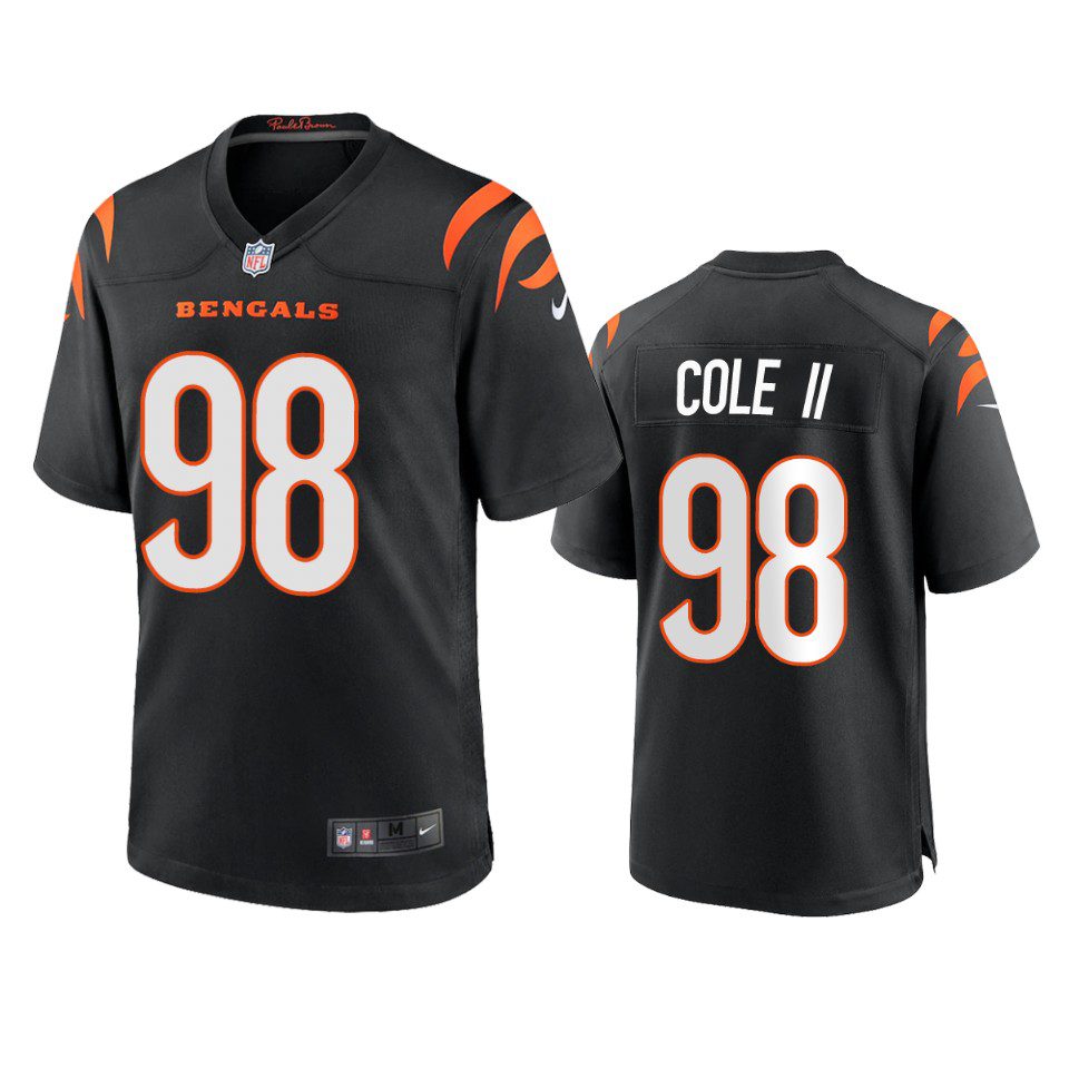 Cincinnati Bengals D.J. Reader Black 2021 Game Jersey 1 mens bengals d.j. reader black 2021 game jersey