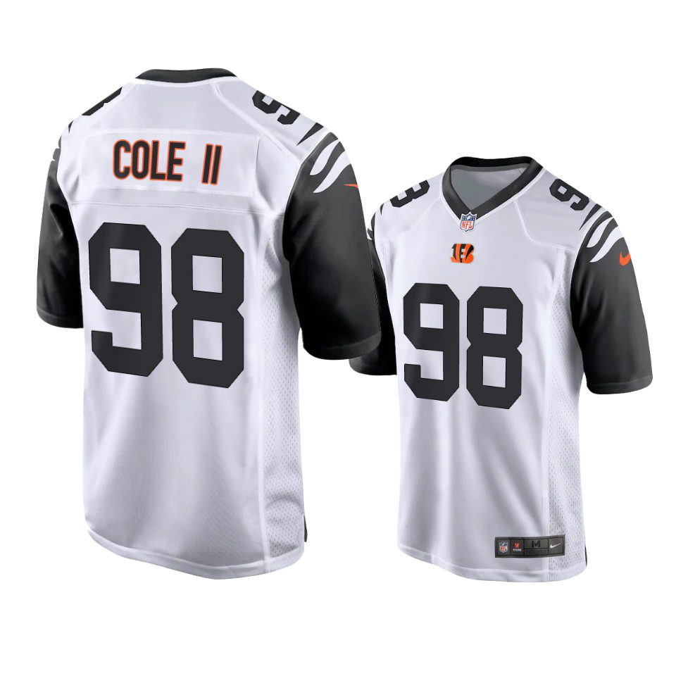 Cincinnati Bengals D.J. Reader White 2021 Alternate Game Jersey 1 mens bengals d.j. reader white 2021 alternate game jersey