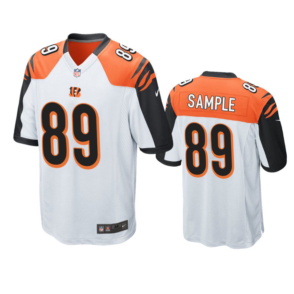 Cincinnati Bengals Drew Sample White 2019 NFL Draft Game Jersey 1 mens bengals drew sample white game jersey