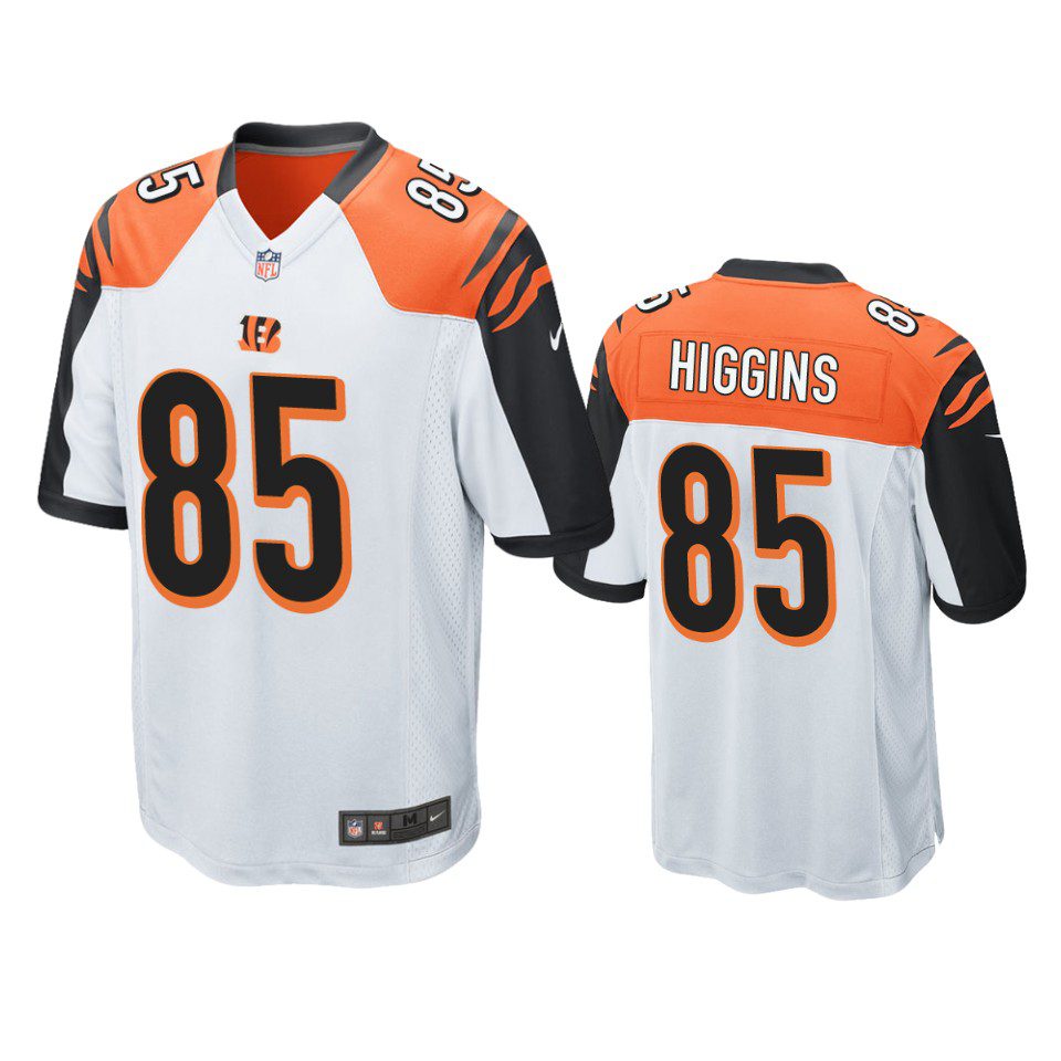 Cincinnati Bengals Tee Higgins White 2020 NFL Draft Game Jersey 1 mens bengals tee higgins white game jersey