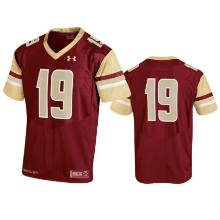 Boston College Eagles #19 Maroon Replica Jersey