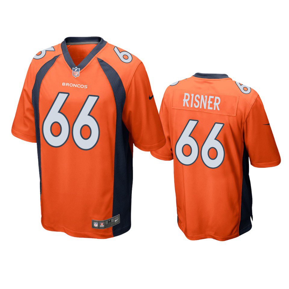 Denver Broncos Dalton Risner Orange 2019 NFL Draft Game Jersey 1 mens broncos dalton risner orange game jersey