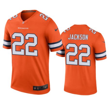 Denver Broncos #22 Kareem Jackson Orange Color Rush Legend Jersey - Men's