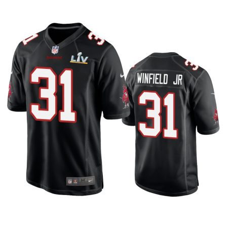 Tampa Bay Buccaneers Antoine Winfield Jr. Black Super Bowl LV Game Fashion Jersey