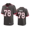 Tampa Bay Buccaneers Tristan Wirfs Pewter 2020 NFL Draft Alternate Game Jersey 3 mens buccaneers tristan wirfs pewter alternate game jersey