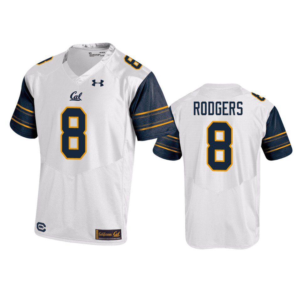 Cal Golden Bears Aaron Rodgers White College Football Performance Jersey 1 mens cal golden bears aaron rodgers white performance jersey