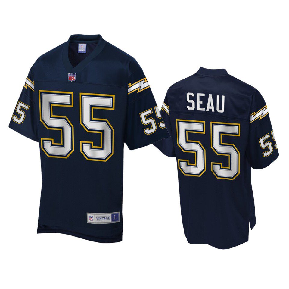 Junior Seau Chargers Navy NFL Pro Line Jersey 1 mens chargers junior seau navy nfl pro line retired player jersey