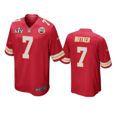 Kansas City Chiefs Harrison Butker Red Super Bowl LV Game Jersey