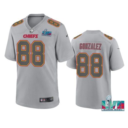 Kansas City Chiefs Tony Gonzalez Gray Super Bowl LVII Atmosphere Jersey